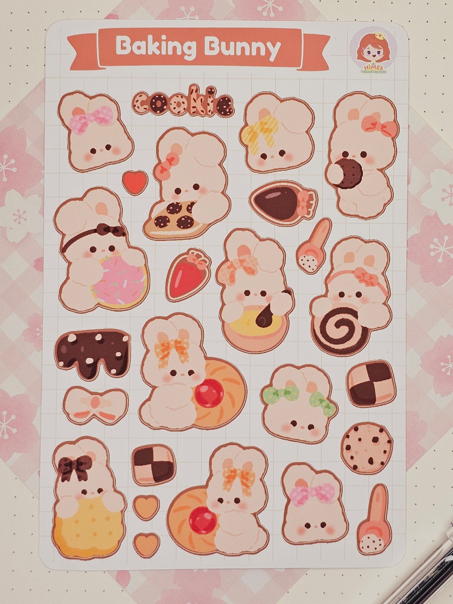 Baking Bunny Sticker Sheet kawaiia stationery