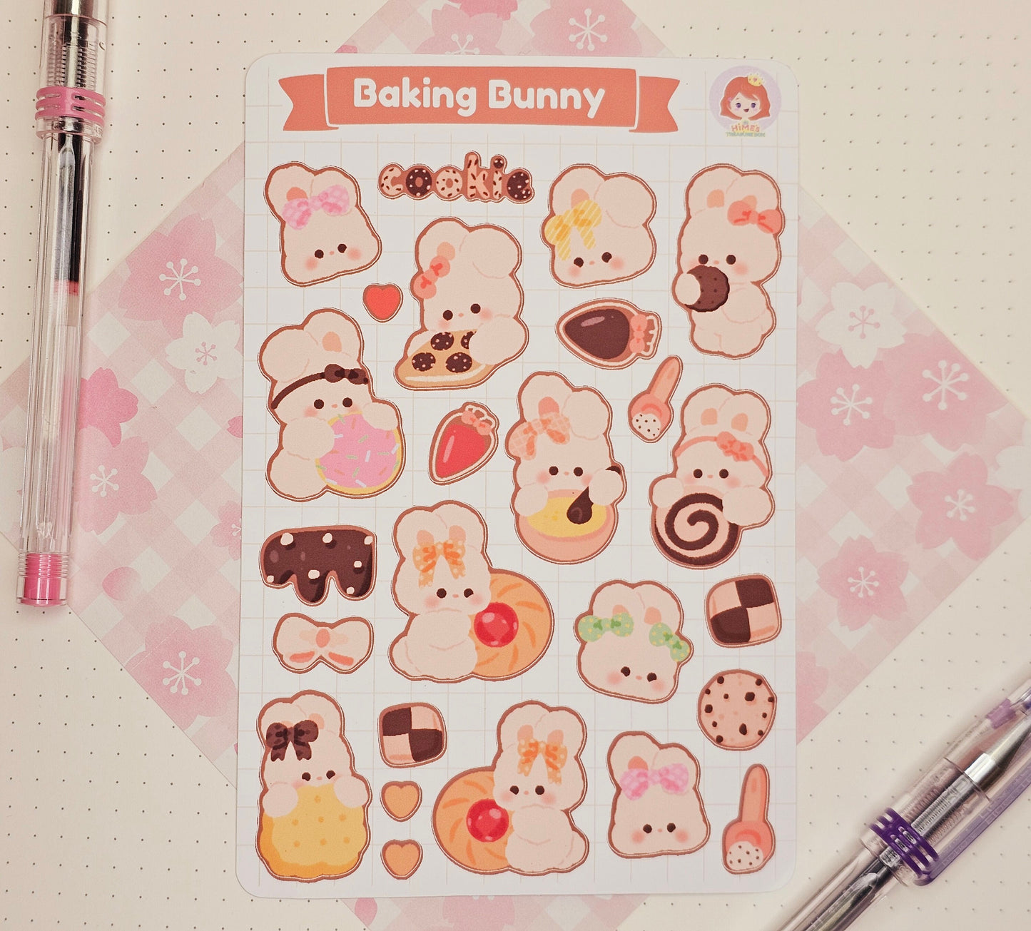 Baking Bunny Sticker Sheet kawaiia stationery