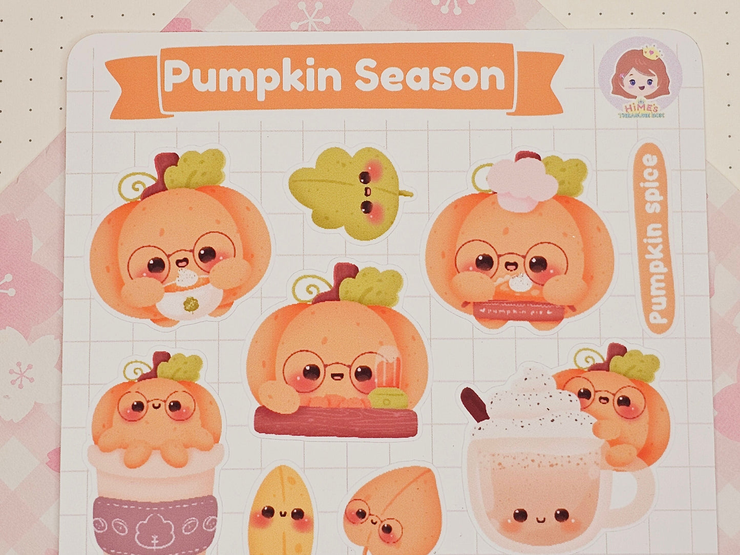 Pumpkin Season Sticker Sheet kawaii stationery