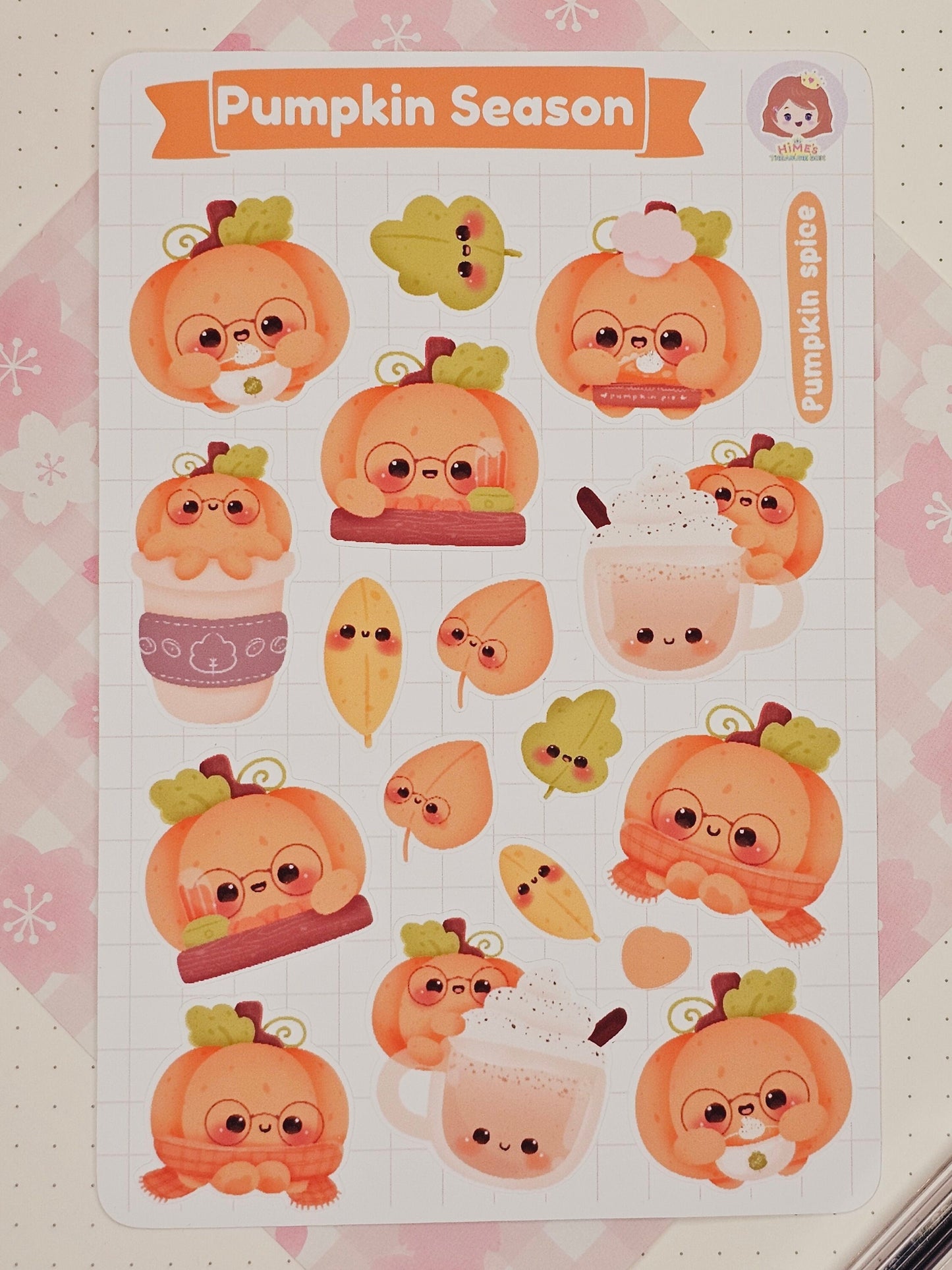 Pumpkin Season Sticker Sheet kawaii stationery