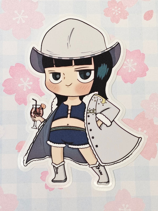 Anime Chibi Pirate Archeologist kawaii die-cut sticker