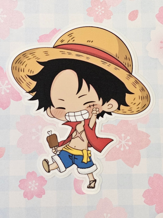 Anime Chibi Pirate Captain kawaii die-cut sticker