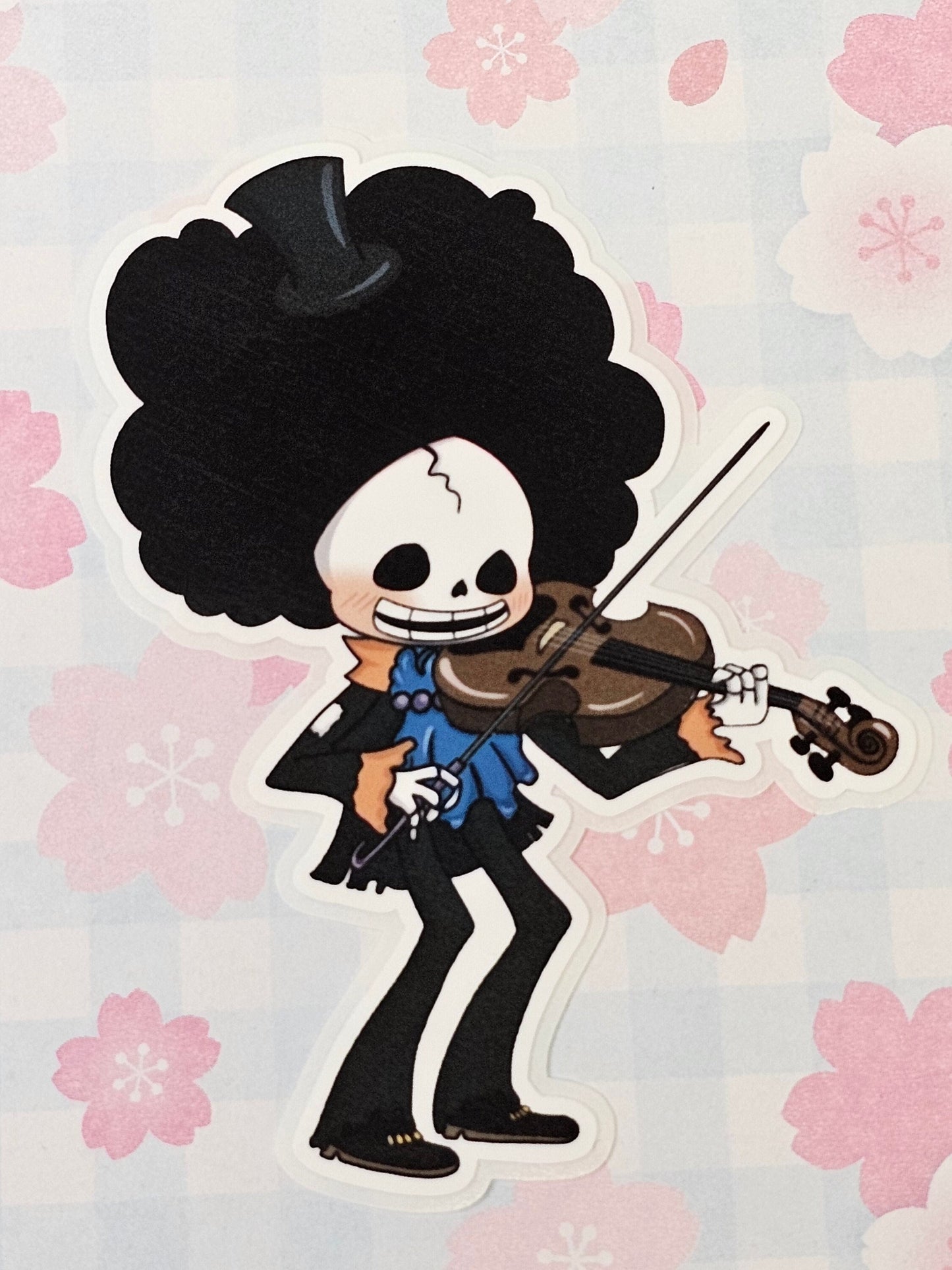 Anime Chibi Pirate Musician kawaii die-cut sticker