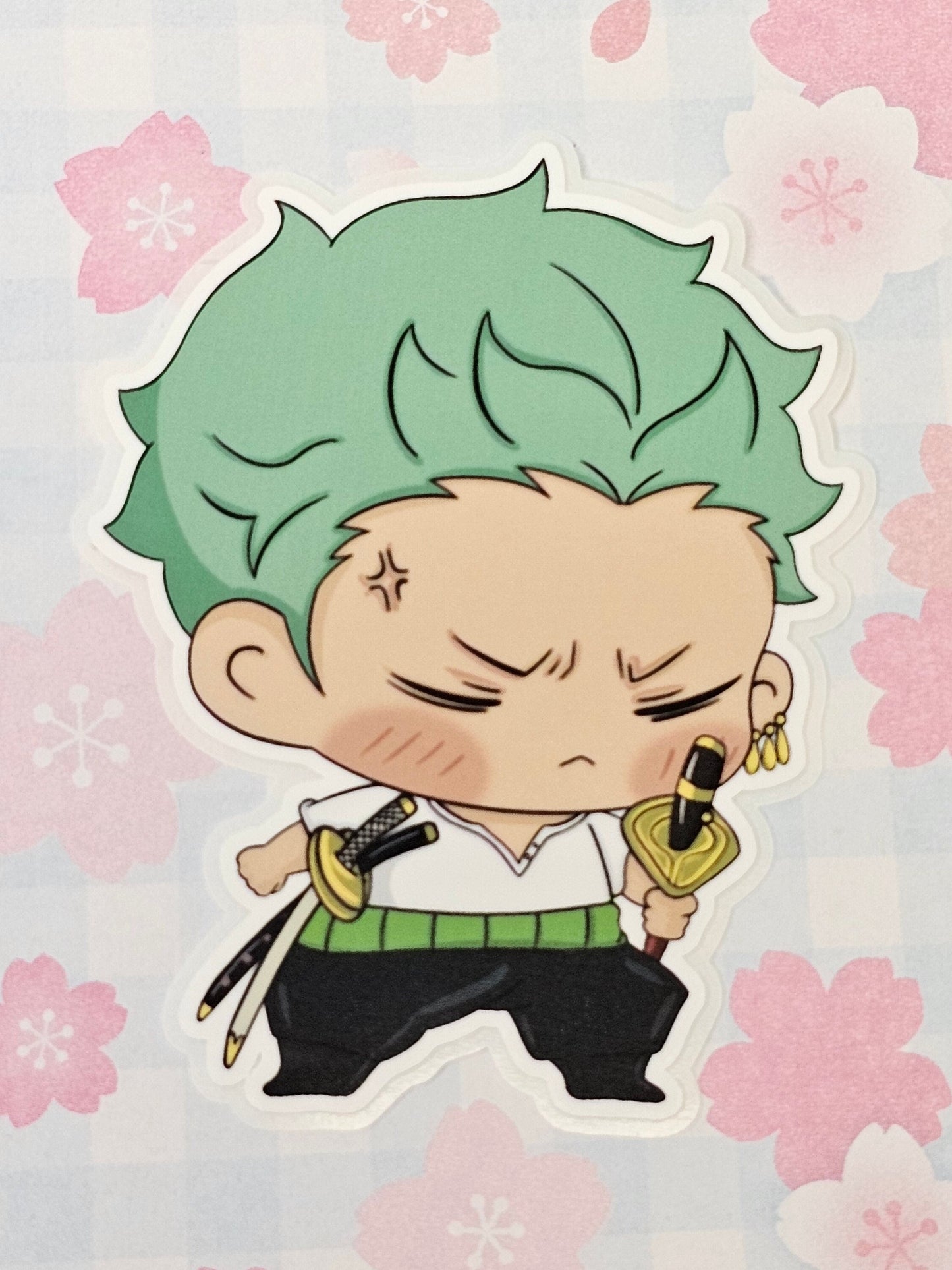 Anime Chibi Pirate Swordsman kawaii die-cut sticker